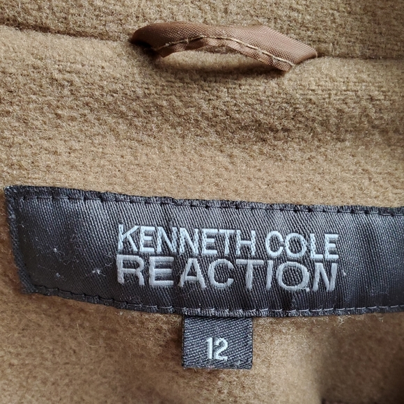 Vintage Women's Wool Kenneth Cole Reaction Coat Size 12, Tan Beige Brown - Picture 3 of 9